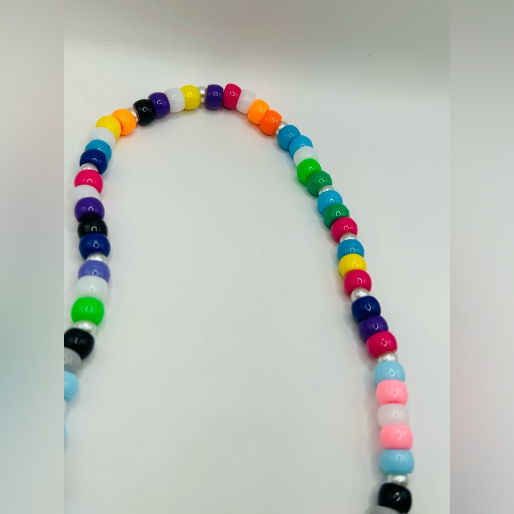Pride Kandi Necklace with 13 Flags - Picture 2 of 6